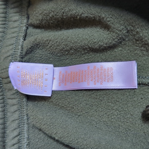 Savage X Fenty Xssential Oversized Rolled Cuff Jogger Olive Grey Unisex Medium - Picture 5 of 10